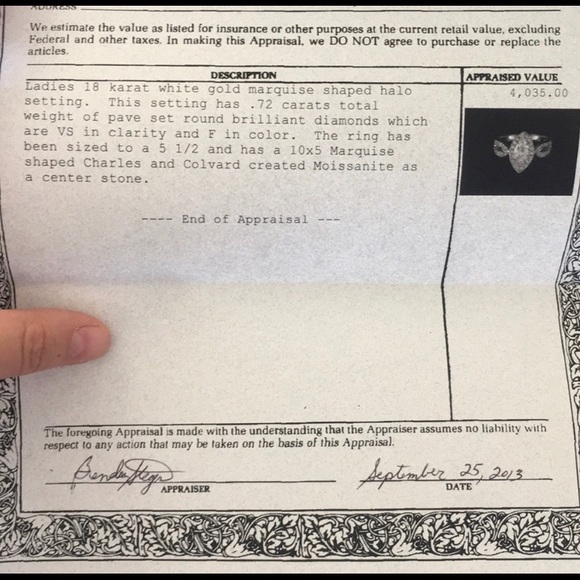 Marquis Engagement Ring 💍 - Picture 6 of 6